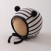 Gorro de bebé de doble pompón a rayas Benhui para primavera y otoño, gorro protector para recién nacidos, gorro para la cabeza para niños y niñas, gorro de palacio para bebé