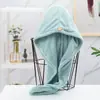 Gorro para cabello seco de vellón de coral de alta densidad engrosado, gorro de baño absorbente de agua, toalla para cabello seco con dobladillo, pañuelo para la cabeza de otoño e invierno de secado rápido, venta al por mayor