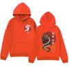 Sudadera con capucha estampada con diseño de marca de moda y elemento japonés es simple y versátil