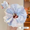 Scrunchie com vibe feminina, elástico de cabelo coreano fofo, acessório de cabelo estilo preguiçoso oversized, faixa de cabelo para coque