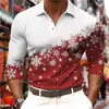Camisa Polo Masculina de Manga Longa com Botões e Gola, Slim Fit, Nova, Europeia e Americana, Transfronteiriça da Amazon