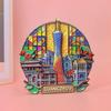 Série Guangzhou Ímãs de Geladeira de Madeira, Adesivos Magnéticos de Geladeira, Souvenirs Culturais Criativos de Tendência Nacional para Turismo, Ímãs de Geladeira de Turismo Cultural