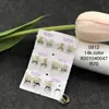 Pendientes minimalistas elegantes transfronterizos Xuping europeos y americanos, aleación de cobre chapada en color 14k, pendientes minimalistas únicos estilo japonés y coreano al por mayor