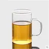 Taza de Agua de Vidrio de Borosilicato Alto Engrosada Transparente Redonda para el Hogar Taza para Desayuno Jugo Leche Taza de Té de Vidrio de Color