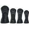 Parche de Golf Calavera Funda Completa para Palo Tela Impermeable Forro Felpa Cubierta Protectora para Hierro/Madera/Putter