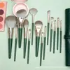 Cangzhou Conjunto de Pincéis de Maquiagem 14 Peças Nuvem Verde, Ferramentas de Beleza com Cerdas Macias, Pincel para Pó Solto, Pincel para Blush, Pincel para Pó Solto no Atacado em Estoque
