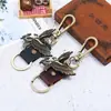 Estilo Retro Artístico Creativo Aleación Águila Decoración Cuero Hombres Versátil Llavero de Coche de Moda Transfronterizo Accesorio