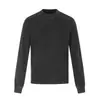 Camiseta lisa de manga larga para hombre, color sólido, lavada y con efecto desgastado, colección de otoño, corte holgado, estilo casual, diseño básico, tejido gofrado, cuello redondo