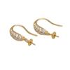 Accesorios DIY Joyería de Perlas Plata S925 Gancho para Oreja de Gota de Agua Soporte Vacío 8-10mm Multi-Zircón Soporte para Oreja Jg5987