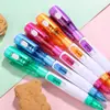 Caneta Esferográfica Multifuncional Luminosa com Lâmpada LED Criativa Fofa de Novidade da Coreia Material Escolar para Estudante Venda por Atacado