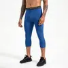 Calças de Compressão de Poliéster de Alta Elasticidade Personalizadas para Homens, Calças Capri de Ginástica Transfronteiriças, Leggings de Secagem Rápida para Esportes ao Ar Livre