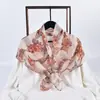 Verão Nova Moda Estampa Floral Natural Lenço de Voile Atacado Lenço Feminino Fornecimento Pronto