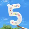 Decorações de Aniversário Temáticas da Peppa Pig Painel de Fundo em KT Balões com Números Decorações de Cena para Festa de Primeiro Aniversário de Menino Menina
