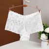 Calzoncillos bóxer de encaje para mujer, ropa interior sexy de jacquard calado, ropa interior pura para mujer, ropa interior de base anti-luz para mujer 6838