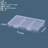 Caja de Almacenamiento Rectangular Transparente de 3 Compartimentos Fijos, Caja Transparente para Empaquetado de Muestras de Equipo de Pesca, Caja de Clasificación y Almacenamiento de Artículos de Papelería con Tapa