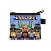 Porta-moedas com Zíper Minecraft Poliéster Estampado Bolsa Pequena de Dinheiro Infantil Estudante Bolsa de Armazenamento Portátil Dropshipping
