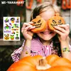 Adesivos de Tatuagem de Desenho Animado em Estoque Festival Fantasma de Halloween Fluorescentes Ecológicos Brilhantes Rosto Abóbora Adesivos de Tatuagem Infantis