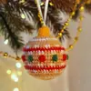 Otoño e Invierno 2026 Nuevos Productos Transfronterizos Adornos de Bola de Navidad Adornos Colgantes Tejidos a Mano Pura Decoración de Árbol de Navidad para Fiesta