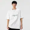 Camiseta Masculina Solona Cool Gen Estampada em Aço Manga Curta Verão Estilo Americano Marca Tendência Solta Casual Gordinho Bonito Top Meia Manga