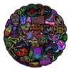 50 novos adesivos de grafite neon para carro, celular, copo de água, mala, decoração, à prova d'água, atacado