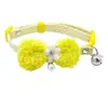 Collar de malla para mascotas con diseño de corazón coreano, cadena para cuello de gato, cadena para el cuello ajustable, collar de seguridad para gatos en stock, venta al por mayor