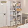 Armario sencillo para uso doméstico en el dormitorio, armario de tela fácil de montar para residencias estudiantiles, espacios pequeños, armario ahorrador de espacio para uso en alquiler