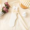 Medias de encaje de princesa, calcetines de encaje para niñas, estilo lolita de primavera, medias lolita de longitud media, medias blancas de amor