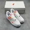 Air Force 1 Low Estampado de Serpiente Suela Transparente Tenis Blancos para Hombre y Mujer Air Force 1 de Caña Baja Tenis Deportivos Casuales