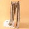 Calça de Inverno Quente Derong Feminina Calça de Outono Plus Velvet Espessada Sem Costura Base Tamanho Grande Calça de Veludo Fino Roupa Íntima