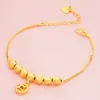 Pulsera de Cadena Hueso de Serpiente Latón Chapado en Oro Pulsera de Bolsa de la Suerte de Oro de Arena Vietnamita Llave Giratoria y Transporte Múltiples Colgantes Disponibles