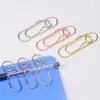 Clipe de Caneta Colorido de Metal em Formato de Coração, Fivela de Caneta Personalizada, Acessório de Caneta, Material de Escritório Multifuncional, Clipe de Caneta para Estudante