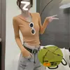 2026 Nueva Camiseta Casual de Manga Larga con Capucha de Color Sólido Estilo Coreano para el Trabajo con Diseño de Cuello en V Profundo para un Aspecto Delgado y Ajustado