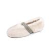 Zapatos de Invierno Nuevos de Suela Gruesa de Pelo para Mujer, Calzado de Abrigo de Moda Cálido de Algodón, Estilo Coreano, Combinan con Todo, Zapatos Brillantes para Mujer