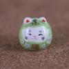 Accesorios de joyería con perforaciones verticales, cuentas sueltas de cerámica de gato de la suerte, cuentas tejidas a mano de gato de la suerte, cuentas sueltas de hilo de jade