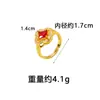 Pendientes y Anillos de Borla de Trébol de Cuatro Hojas Tachonados de Diamantes Inspirados en el Diseño Transfronterizo para Mujeres, Collares de Flor de Oro de Arena Vietnamita, Venta al por Mayor de Joyería