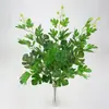 Spot grande 9 folhas simulação planta verde folhas simulação flores flores artificiais parede de planta verde combinando Rattan