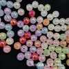 Cuentas Redondas con Purpurina Fina de 16 mm Chapadas en UV para Pulseras Hechas a Mano DIY, Cuentas para Joyería, Accesorios para Transmisiones en Vivo Populares