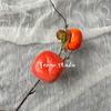 Simulación Fruta y Verdura Caqui Ruyi Caqui 2 Sabor del Año Nuevo Lunar Cubo diy con Adornos para el Hogar Cubo Decorativo