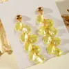 Pendientes de Borlas Largas con Pétalos de Verano Transfronterizos para Mujer Super Hada Diseño de Concha Pendientes Simples Nicho Vacaciones Orejas