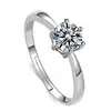 Anel de casal Anel de diamante feminino Simulação Zircon Anel de casamento aberto Mão rápida dominando transmissão ao vivo Europa e América Anel masculino por atacado