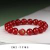 Pulsera Zodiacal de Buda de Ágata Roja Natural Auténtica para Mujeres - Pulsera de Perlas de Lujo Ligero con Símbolos de Dragón y Serpiente