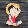 Broche acrílico de dibujos animados, lindo anime de One Piece, insignia de la Pantera Rosa Blanca Grande, accesorios para niños, parche para teléfono móvil