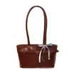 2026 Bolsa Feminina Doce com Laço Bolsa de Ombro de Nicho Nova Moda Estilo Coreano Versátil Bolsa de Mão Casual Bolsa de Ombro