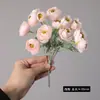 Ramo Artificial con Flores de Camelia Injertadas para Decoración de Bodas, Arreglo de Escena para el Hogar, Materiales de Arte Floral de Peonías, Ramo, Flores Falsas