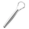 Cepillo Limpiador de Lengua Raspador de Lengua de Acero Inoxidable para Eliminar el Mal Aliento, Limpiar la Capa Blanca de la Lengua, Herramienta Bucal para Desodorización, Portátil para Uso en Casa