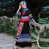 Novos Trajes Étnicos Zhuang de Guangxi para Homens e Mulheres, Roupas de Performance para Adultos de Minorias Étnicas, Trajes Festivos Zhuang, Trajes de Performance de Dança Miao