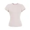 26131 - Camiseta de moda estilo europeo y americano con cuello redondo y manga corta para mujer, nueva top básico sexy ajustado primavera-verano 2026