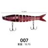 Xiankaxue Señuelo Peces Multi-Sección 13.5cm 19g Pesca en Mar Lanzamiento Largo Hundimiento Minnow Lubina Señuelo Falso Señuelo de Pesca Duro