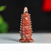 "Ornaments da Torre Wenchang de Cristal Natural Preenchidos com Resina" Mesa Estudo Resina Cristal Torre Wenchang