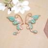 Accesorios de joyería DIY aleación colgante de mariposa de aceite de doble cara corona clásica para el cabello adorno material accesorios